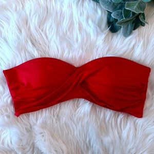 Mossimo Red Strapless Bathing Suit Top